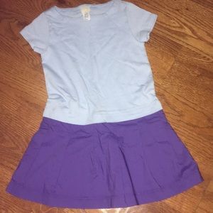 Crew Cuts blue and purple cotton dress